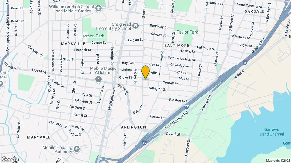 Mobile, AL SFR Portfolio Map and Location Details