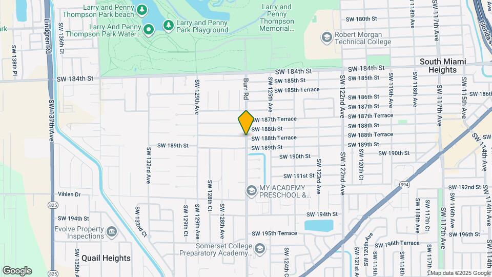 13248 SW 188th Terrace Map and Location Details