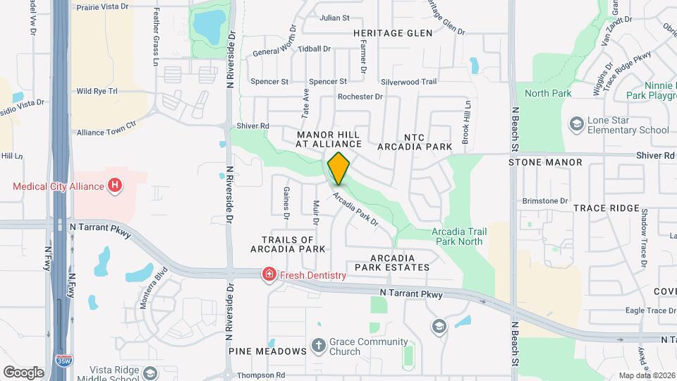 8736 Arcadia Park Dr Mapa y Detalles de la Ubicación