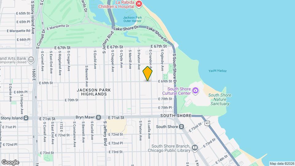 6900 S Crandon Apartments Map and Location Details