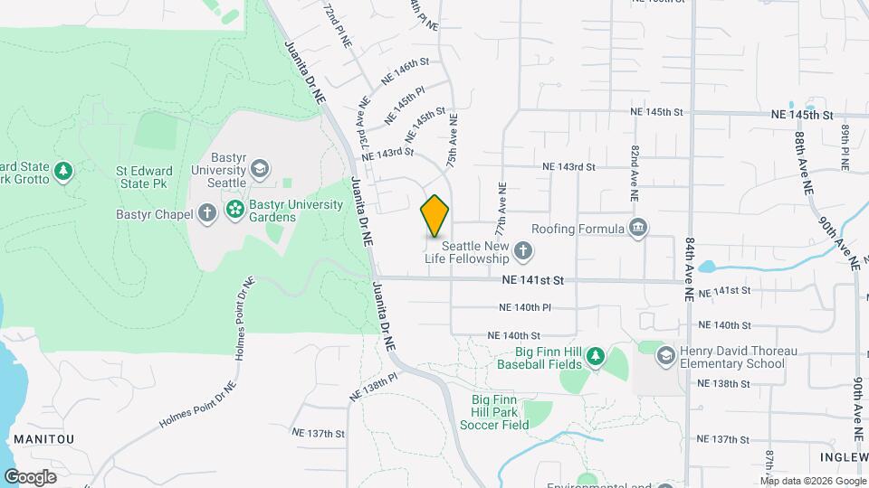 14128 74th Pl NE, Unit Kirkland 2 beds 1 bath condo Map and Location Details