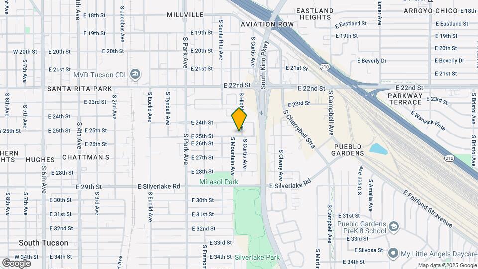 1297 E 25th St Map and Location Details