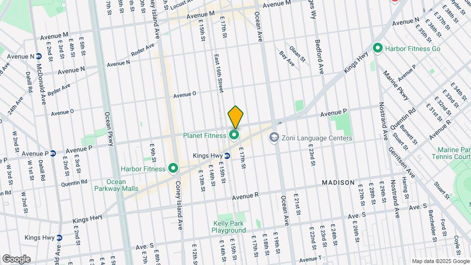1610 Avenue P Mapa y Detalles de la Ubicación