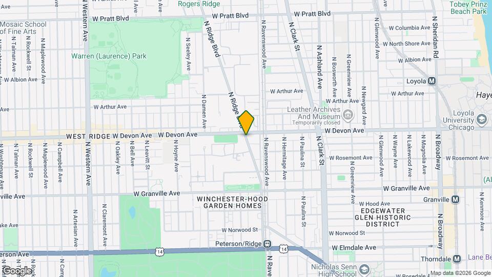 7324 N Ridge Ave, Unit 3E Map and Location Details
