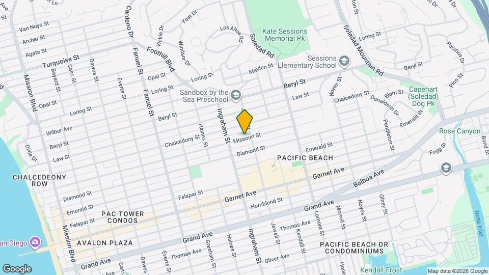 1668 Missouri St Map and Location Details