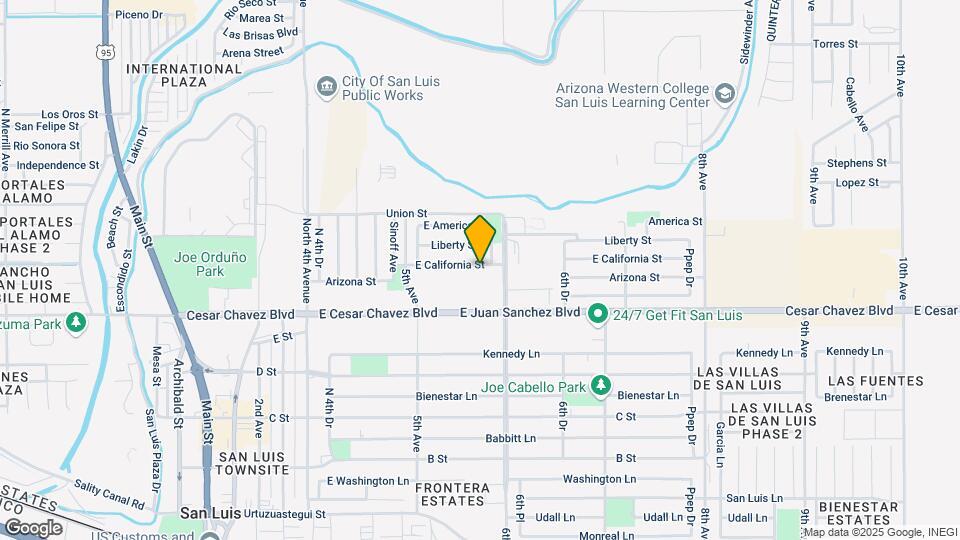 1247 E California St Map and Location Details