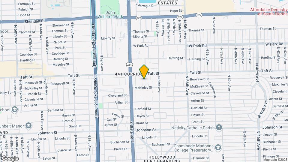 1521 N 59th Terrace Map and Location Details