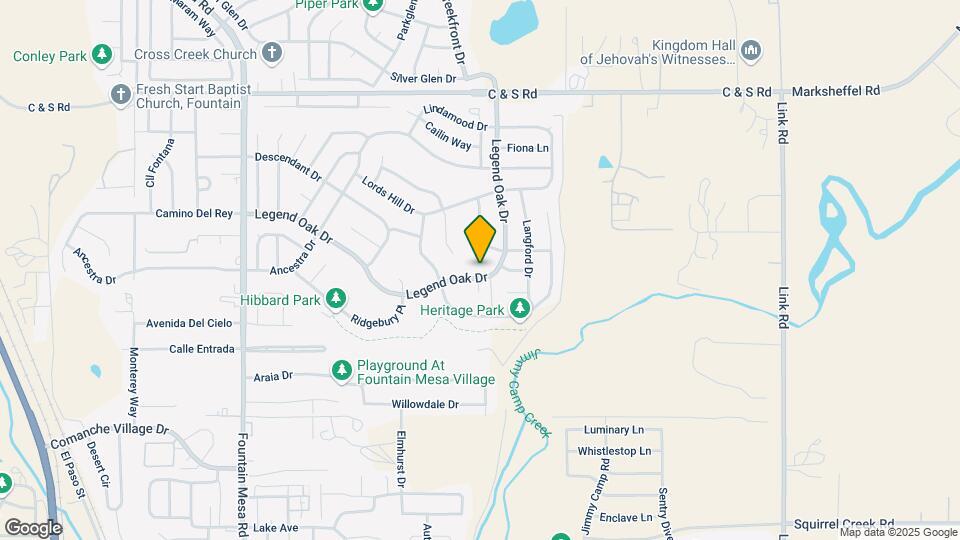1180 Legend Oak Dr Map and Location Details