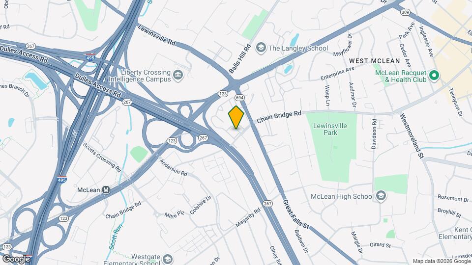 1742 Chain Bridge Rd Map and Location Details