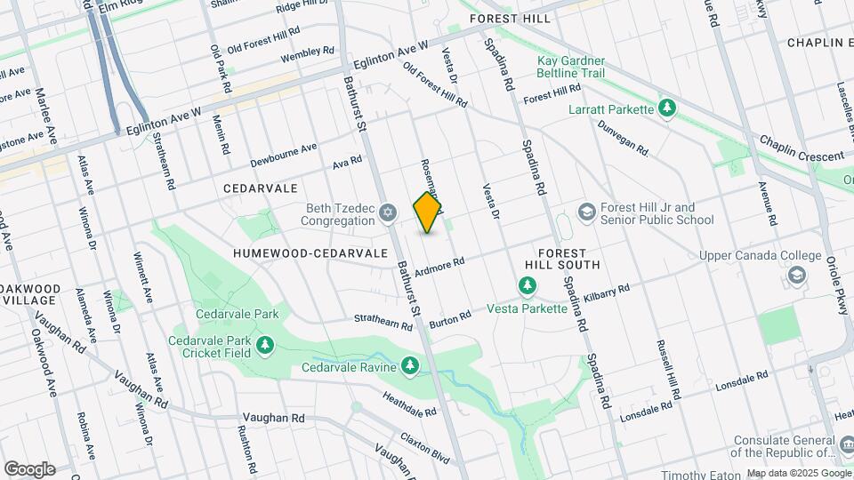 217 Richview Ave Map and Location Details