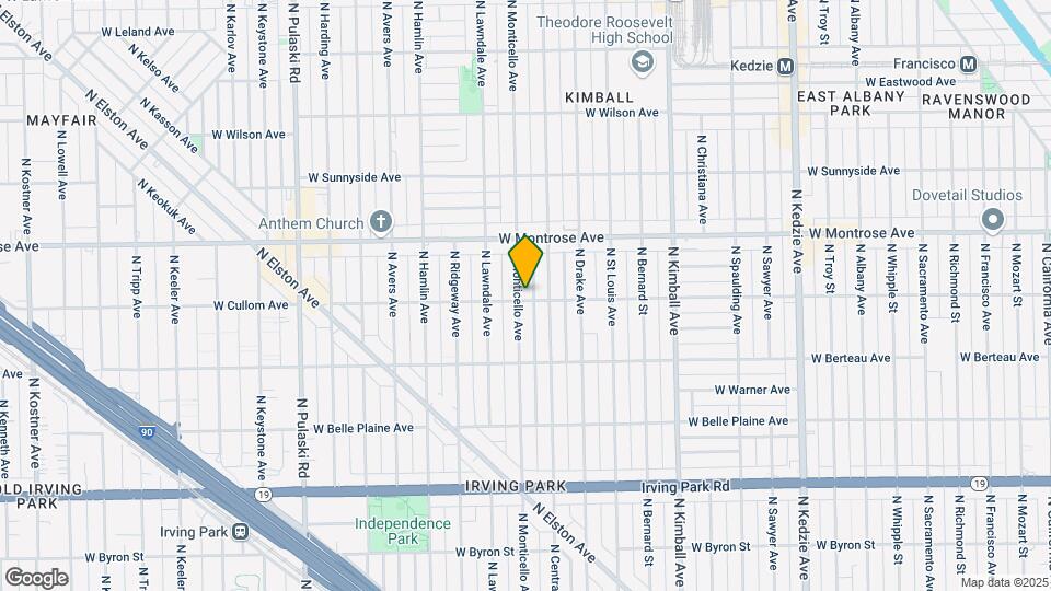 3618-3626 W Cullom Ave Map and Location Details