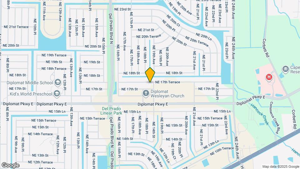 1826 NE 17th Terrace Mapa y Detalles de la Ubicación