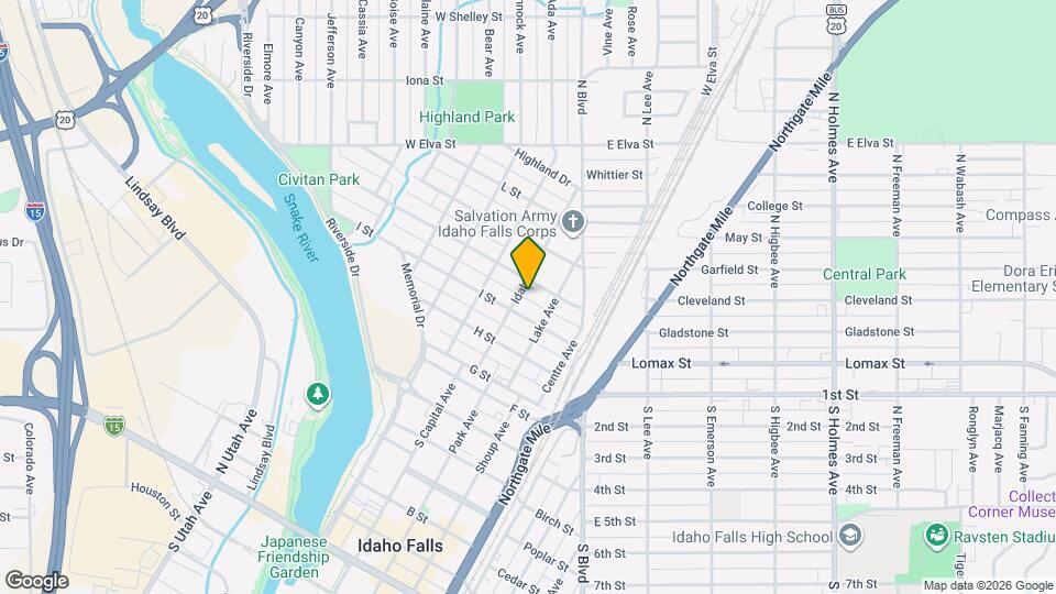 1260 Idaho Ave Map and Location Details