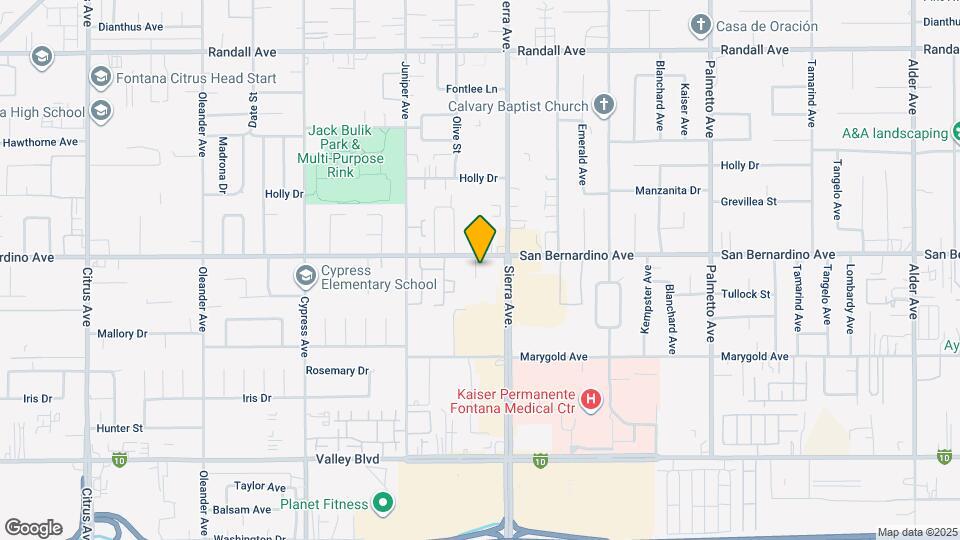 16845 San Bernardino Ave Map and Location Details