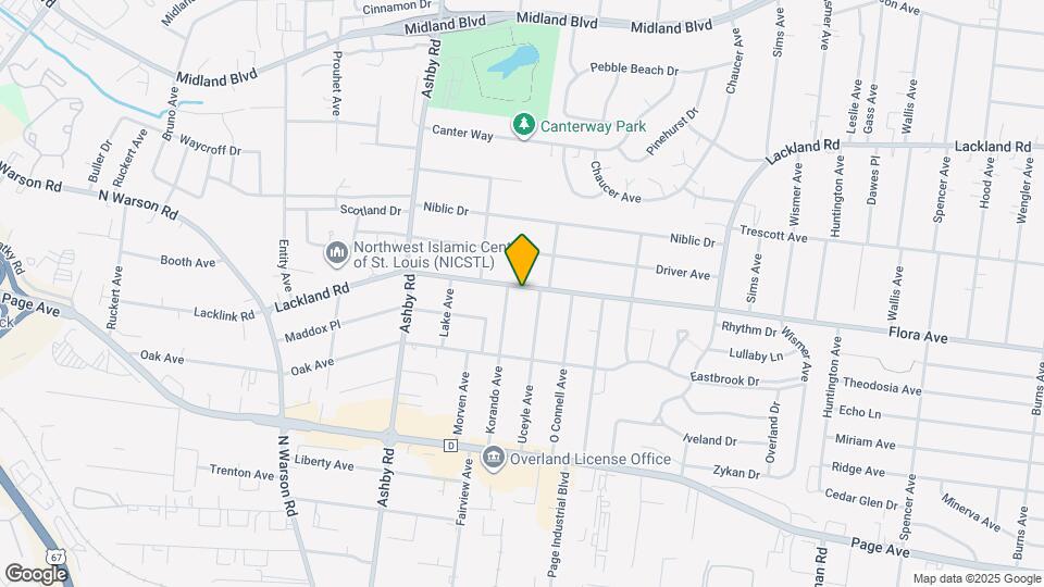 10310 Lackland Rd Map and Location Details