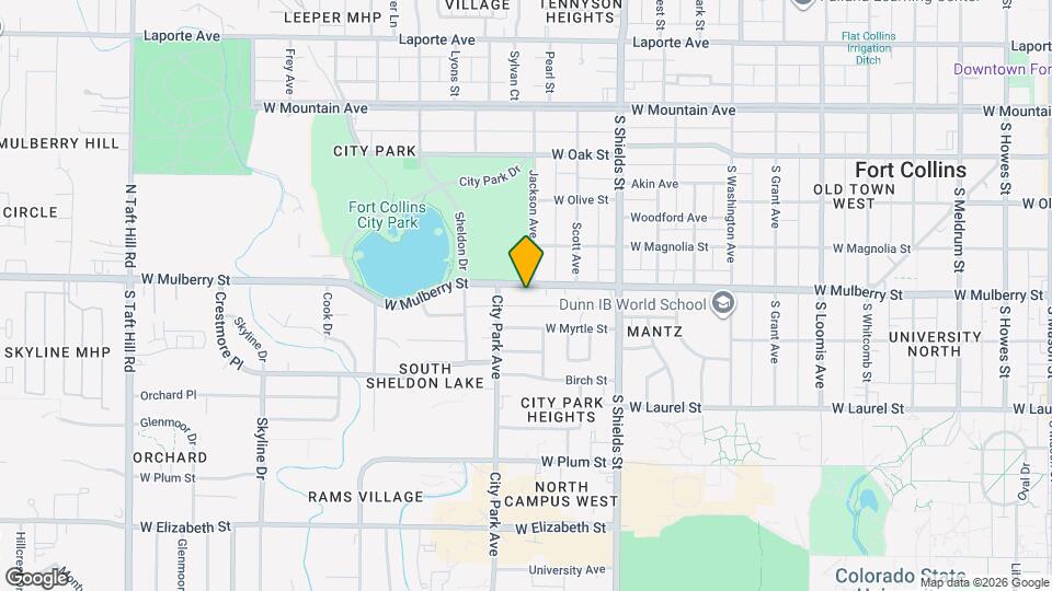 1301 W Mulberry St Map and Location Details