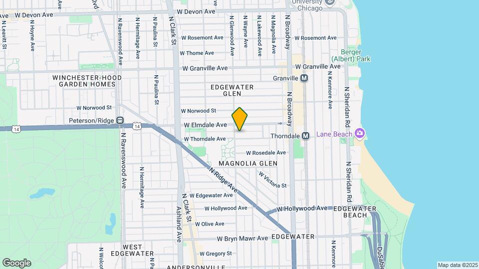 1350 W Thorndale Ave Map and Location Details