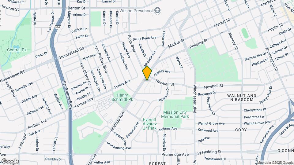 535 Saratoga Ave Map and Location Details