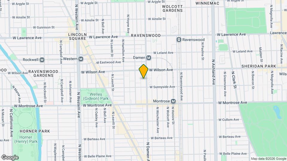 4524 N Damen Ave Map and Location Details