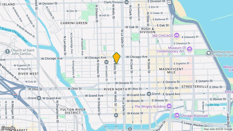 185 W Superior St Mapa y Detalles de la Ubicación