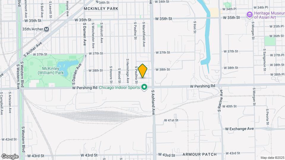 1639 W 38th Pl Mapa y Detalles de la Ubicación