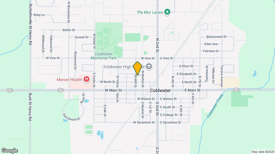 205 N Mill St Map and Location Details