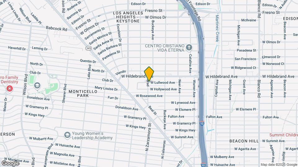 1554 W Lullwood Ave Map and Location Details