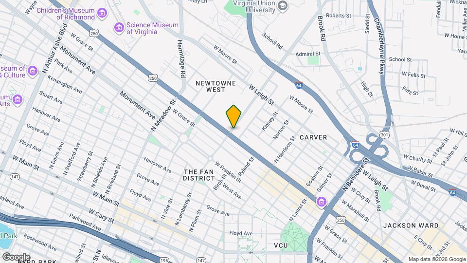 1510 W Broad St Map and Location Details