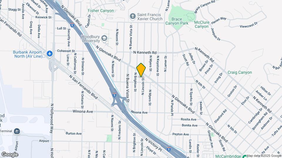 2615 N Lincoln St Map and Location Details