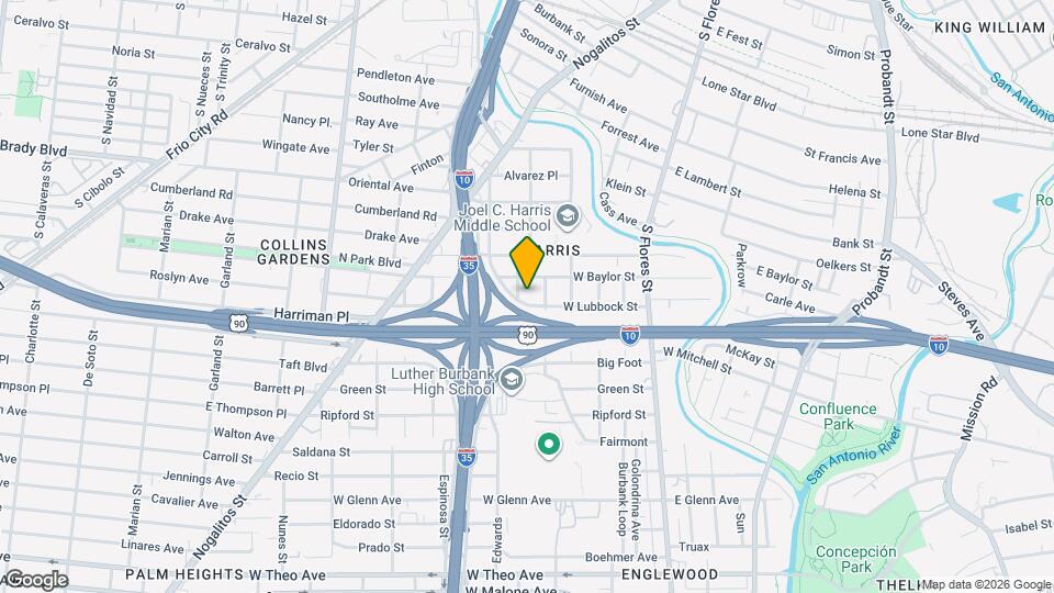 439 W Lubbock St Map and Location Details