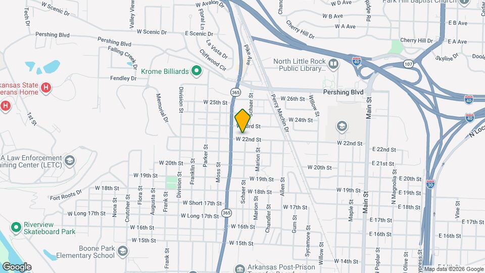909 W 22nd St Map and Location Details