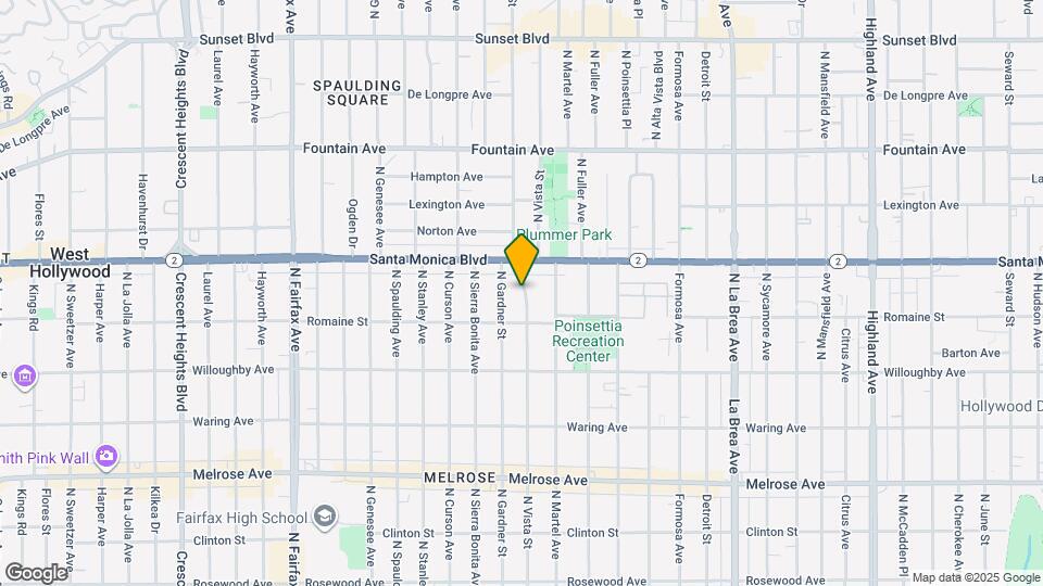 1035 N Vista St Map and Location Details