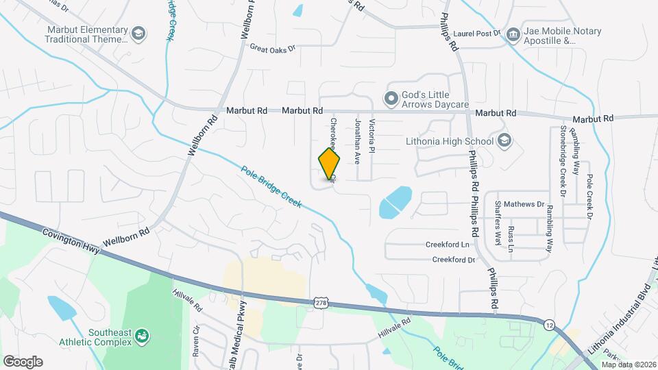 2256 Cherokee Valley Cir Mapa y Detalles de la Ubicación