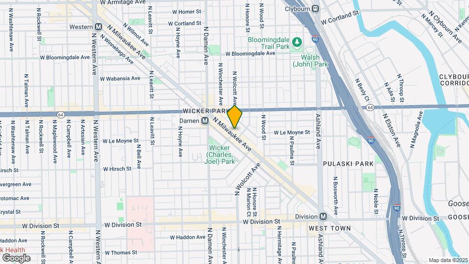 1515 N Milwaukee Ave Map and Location Details