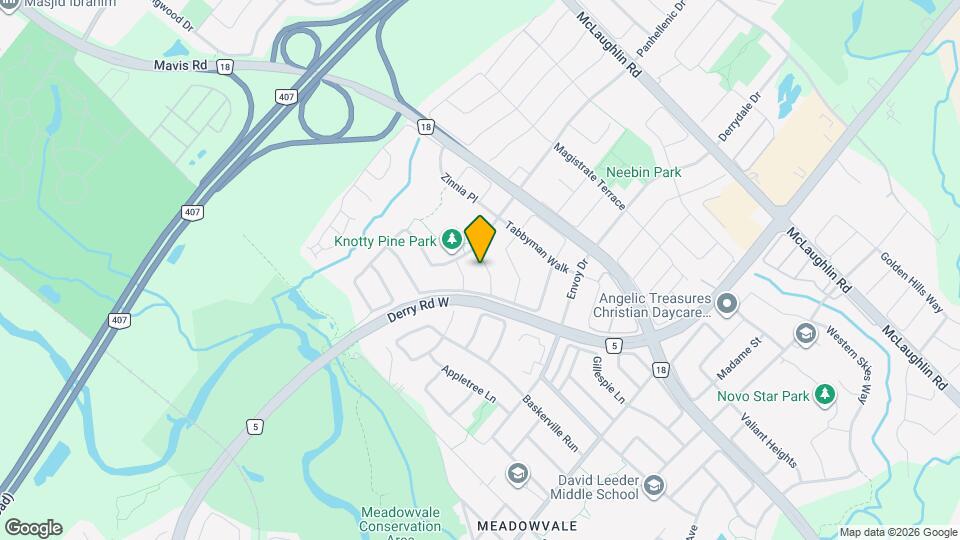 3 Bedroom 3 Bath - Semi Detached - Mavis & 407 $2800 Map and Location Details