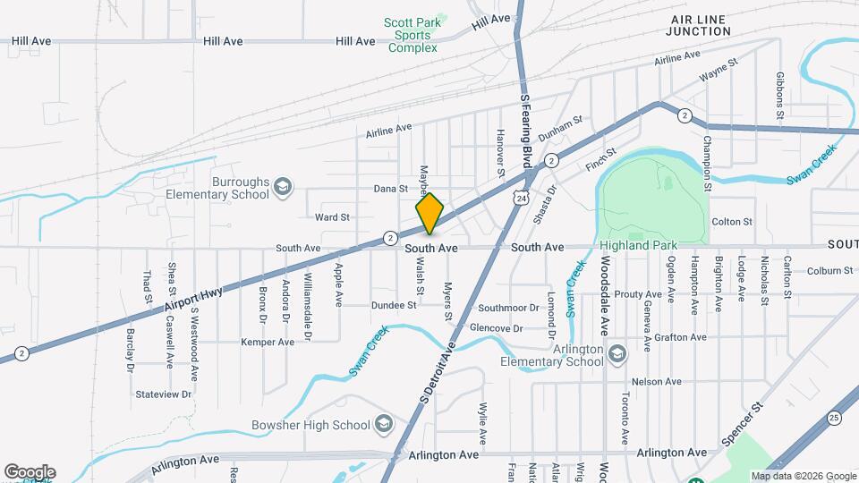 2122 South Ave Mapa y Detalles de la Ubicación