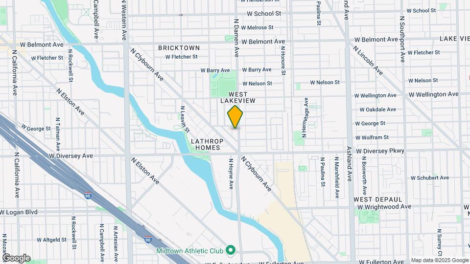 2848 N Damen Ave Map and Location Details