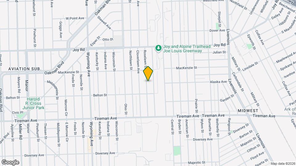 8272 Roselawn St Map and Location Details