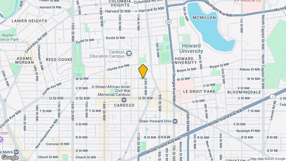 1008 W St NW Map and Location Details