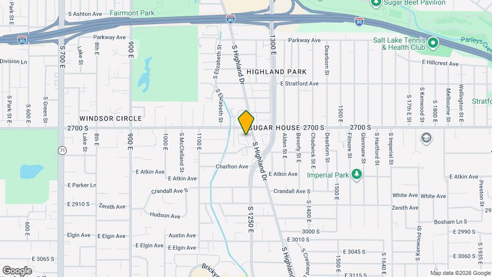 2730 S Highland Dr Map and Location Details