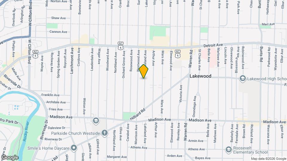 1530 Lakeland Ave Map and Location Details