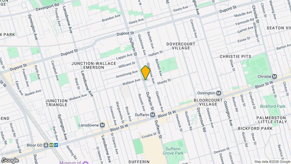 1133 Dufferin St Map and Location Details