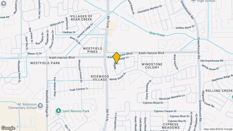 19919 Millstone Ridge Ln Map and Location Details