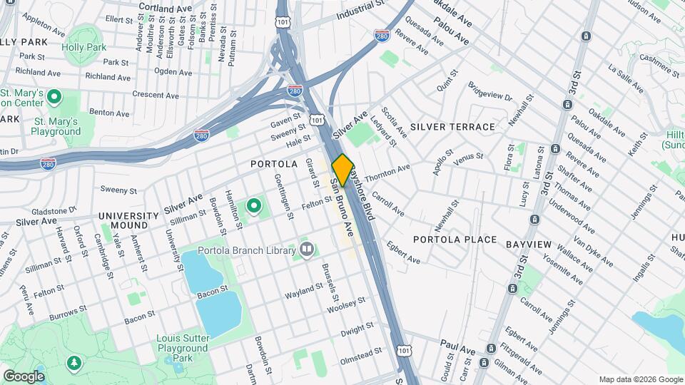 2507 San Bruno Ave Map and Location Details