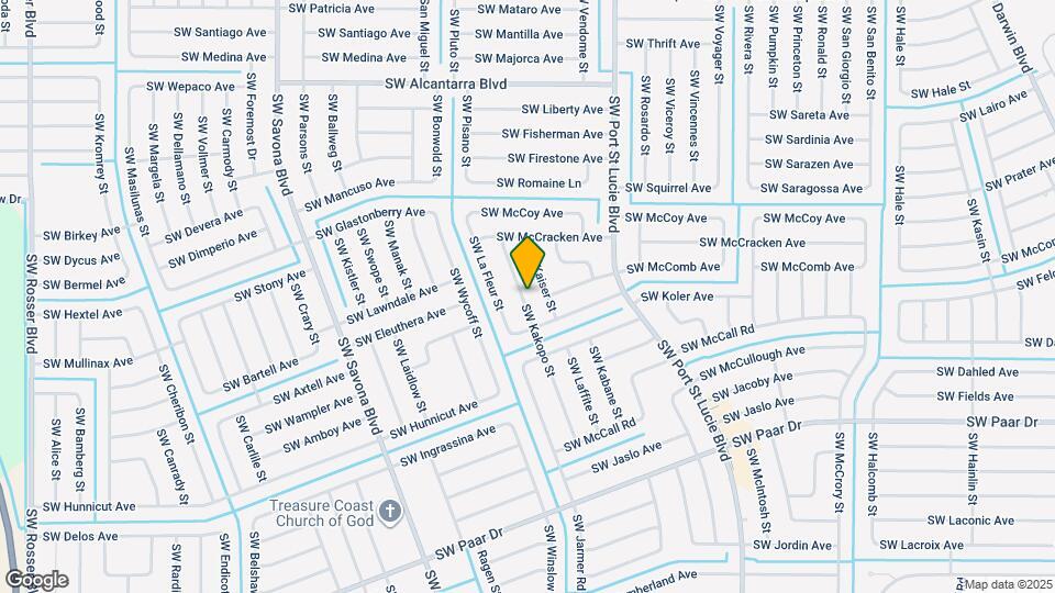 3825 SW Kakopo St Map and Location Details