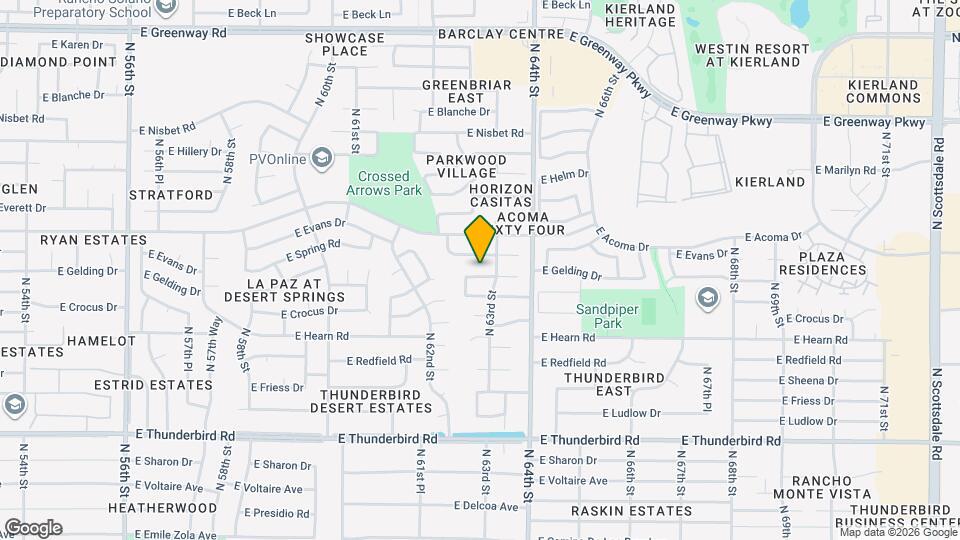 6250 E Gelding Dr Mapa y Detalles de la Ubicación