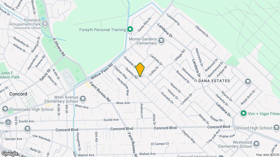 1874 Queens Rd Mapa y Detalles de la Ubicación