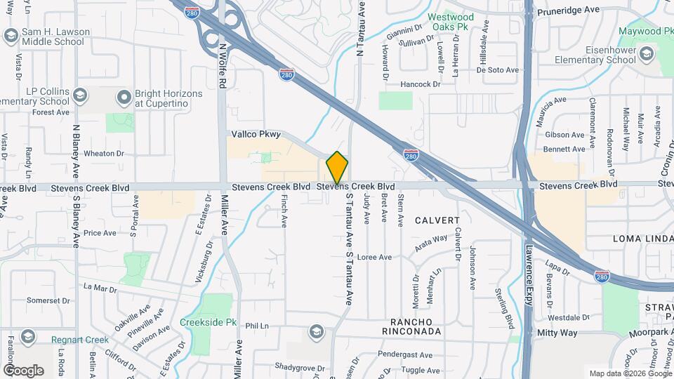 Stevens Creek Village Apts Map and Location Details