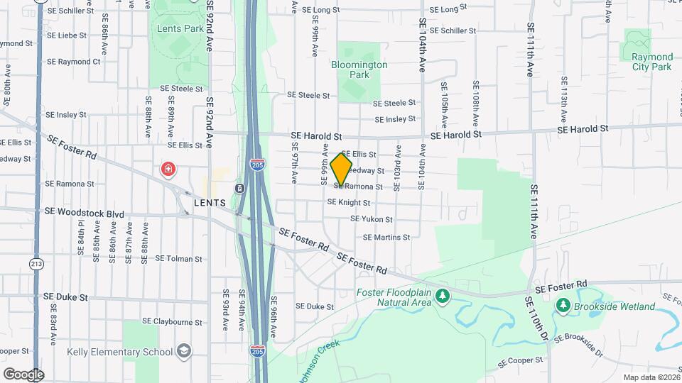 9938 SE Ramona St Map and Location Details