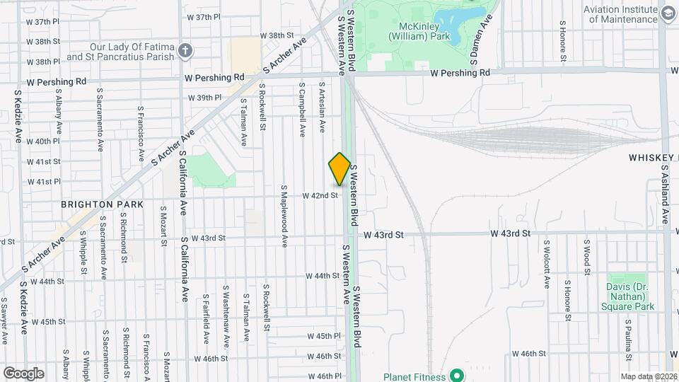 4152 S Western Ave Map and Location Details
